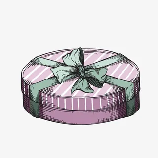 卡通文艺精美礼盒设计包装设计免抠