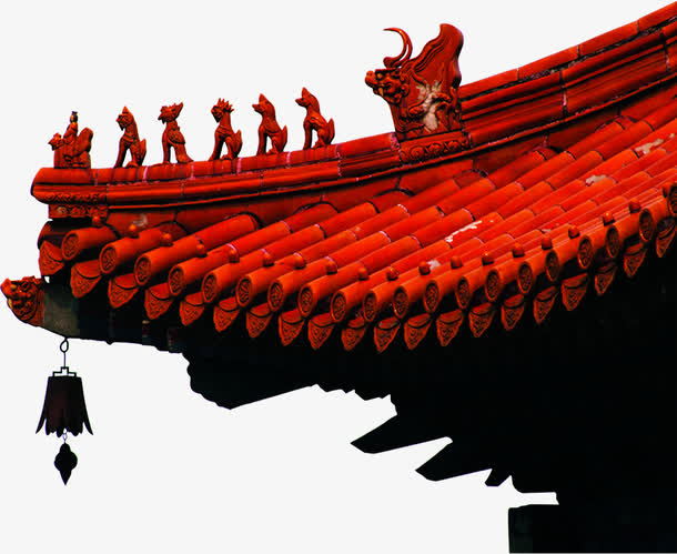 中国古代建筑屋檐雕塑免抠