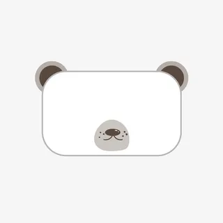 可爱动物熊猫对话框文本框免抠