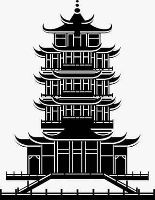 黄鹤楼剪影北京剪影元素免抠