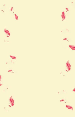 黄底红色花瓣唯美免抠