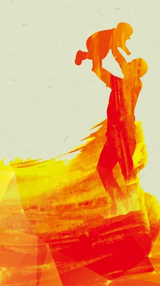 父亲节节日感恩子女恩情H5背景素材高清