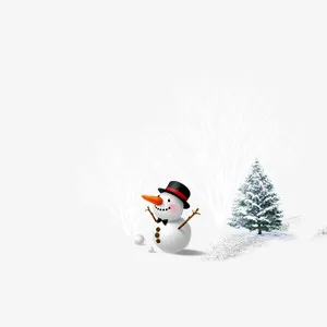 冬天雪人免抠