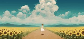 卡通向日葵女孩高清