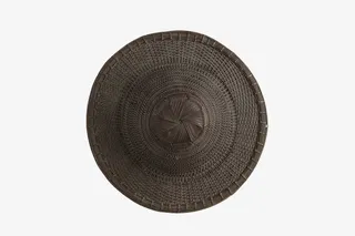 黑色竹斗笠免抠