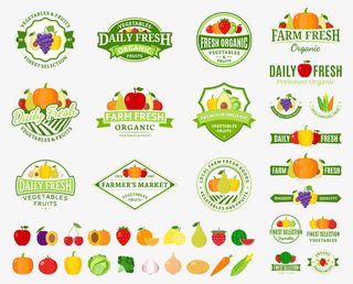 蔬菜水果标签免抠