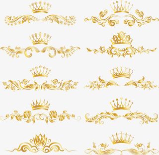皇冠花纹免抠
