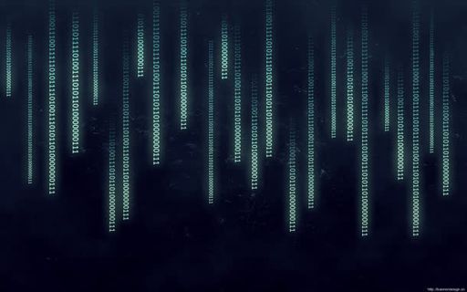 黑底绿色代码海报背景科技