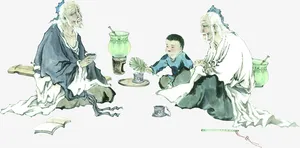 中国风人物风景装饰免抠
