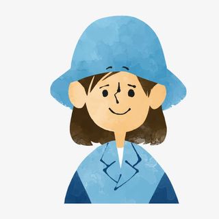 卡通女生水电工免抠