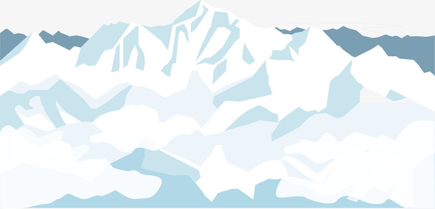 卡通雪山矢量图下载免抠