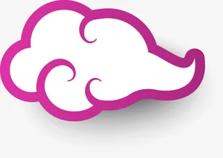 云彩紫色元素免抠