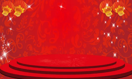 红色喜庆年会促销狂欢海报背景高清