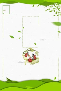 二十四节气惊蛰绿色清新商业配图高清