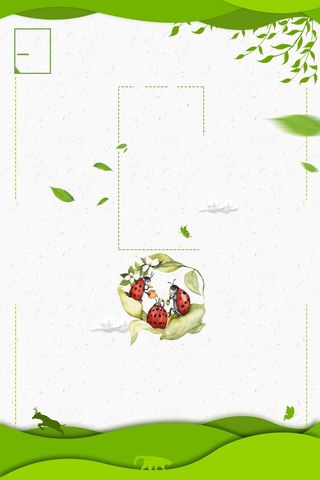 二十四节气惊蛰绿色清新商业配图高清