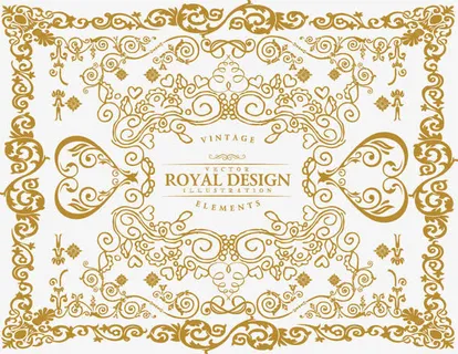 纹样边框矢量素材免抠