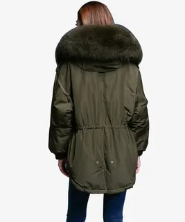 毛领迷彩羽绒服免抠