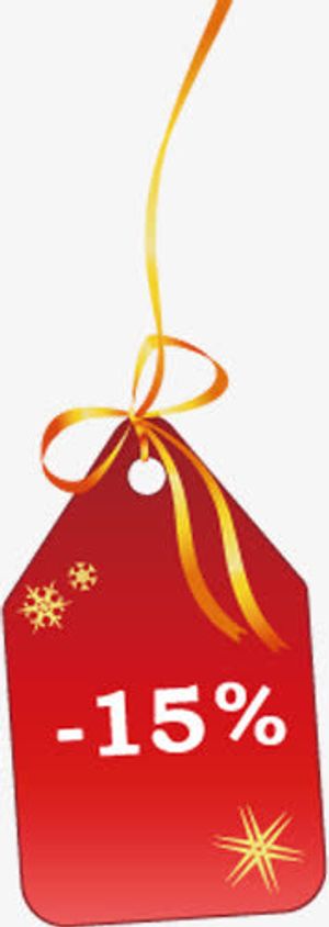 促销淘宝卡通标签免抠