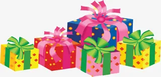 手绘卡通礼盒双11海报免抠