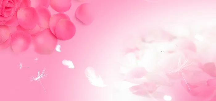 粉色花瓣渐变banner背景高清