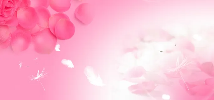 粉色花瓣渐变banner背景高清