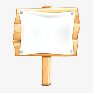 有空白纸的告示牌图片免抠