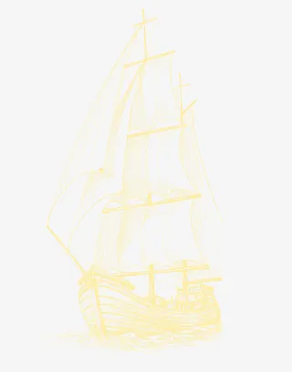 金色航行之帆船免抠