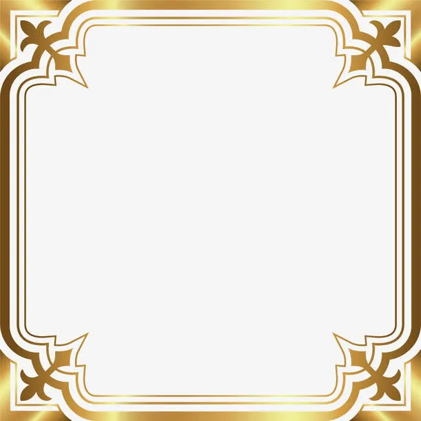 奢华金色边框免抠