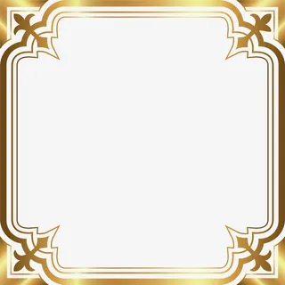 奢华金色边框免抠