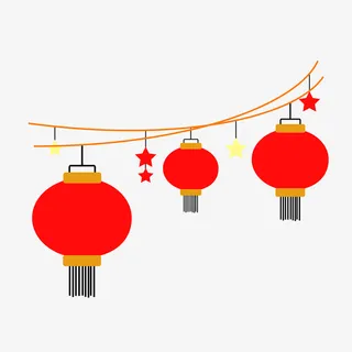 中国风灯笼古风装饰PNG透明免抠素材免抠