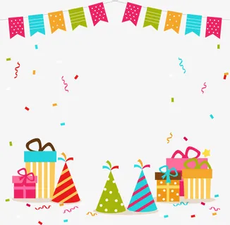 矢量手绘庆祝生日免抠