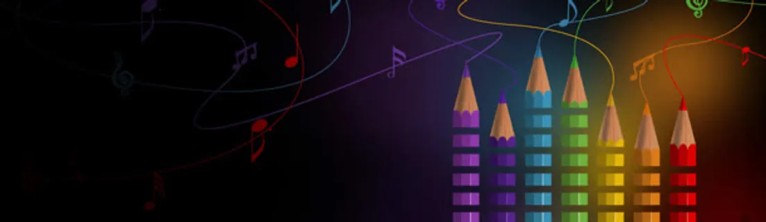 简约炫彩个性铅笔背景banner 简约炫彩个性铅笔背景banner
