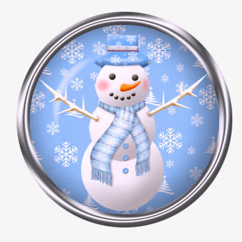 镜子里的雪人免抠