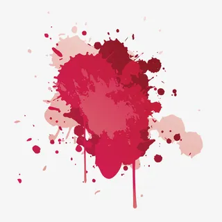 红色墨水印免抠