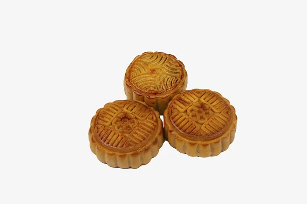 三块月饼透明图免抠