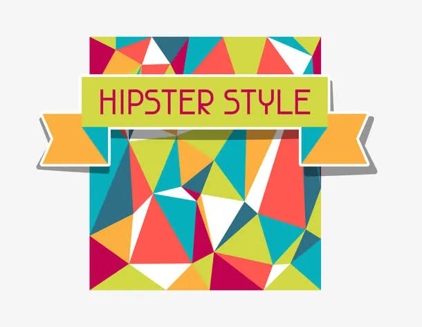 几何格子彩色形状背景