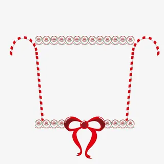 圣诞节糖果边框矢量免抠