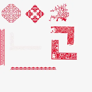 传统花纹免抠