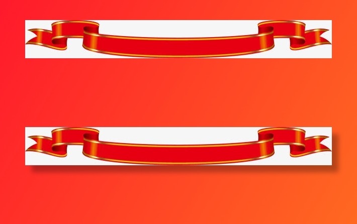 海报飘带矢量免抠