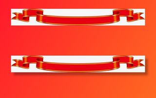 海报飘带矢量免抠