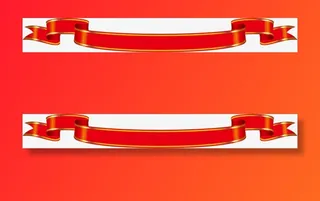 海报飘带矢量免抠