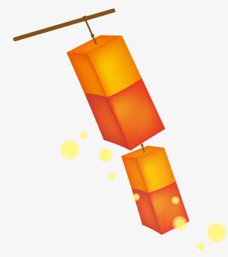 双灯笼png素材免抠