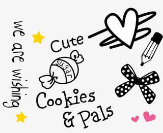 可爱卡通艺术字免抠