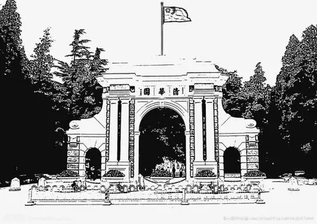 清华大学免抠背景摄影风景元素