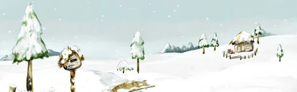 唯美雪景免抠
