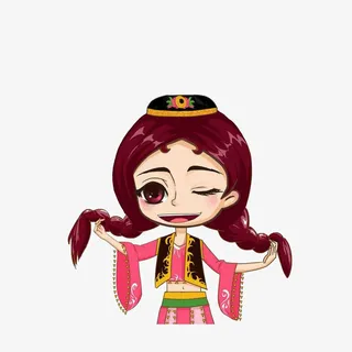 可爱新疆女孩免抠