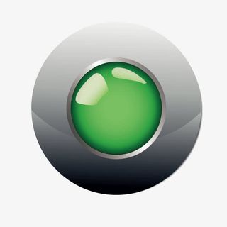 矢量绿色边框金属按钮免抠