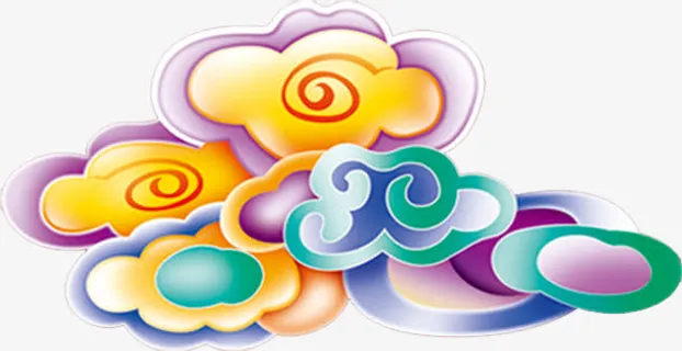 古典祥云花纹免抠