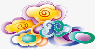 古典祥云花纹免抠