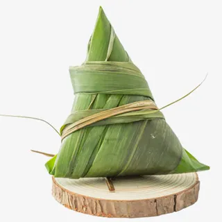绿色简约装饰粽子美食图免抠